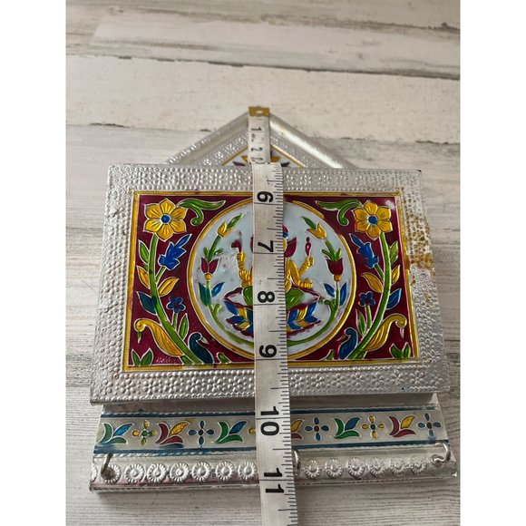 Silver and enamel look hanging mail/key holder - Picture 4 of 6